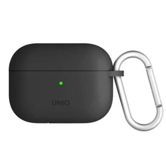 Uniq Nexo Active Hybrid Silicone Hang Case With Sports Ear Hooks for Airpods 3 - Charcoal Grey